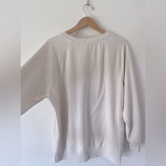 Wildfox Leopard Print Lips Graphic Cream Oversized Crewneck Pullover Sweatshirt - Picture 7 of 10